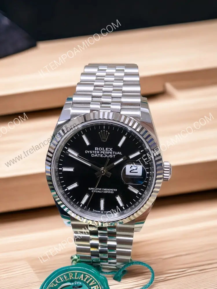Datejust 41Mm Jubile Nero Orologi Da Polso