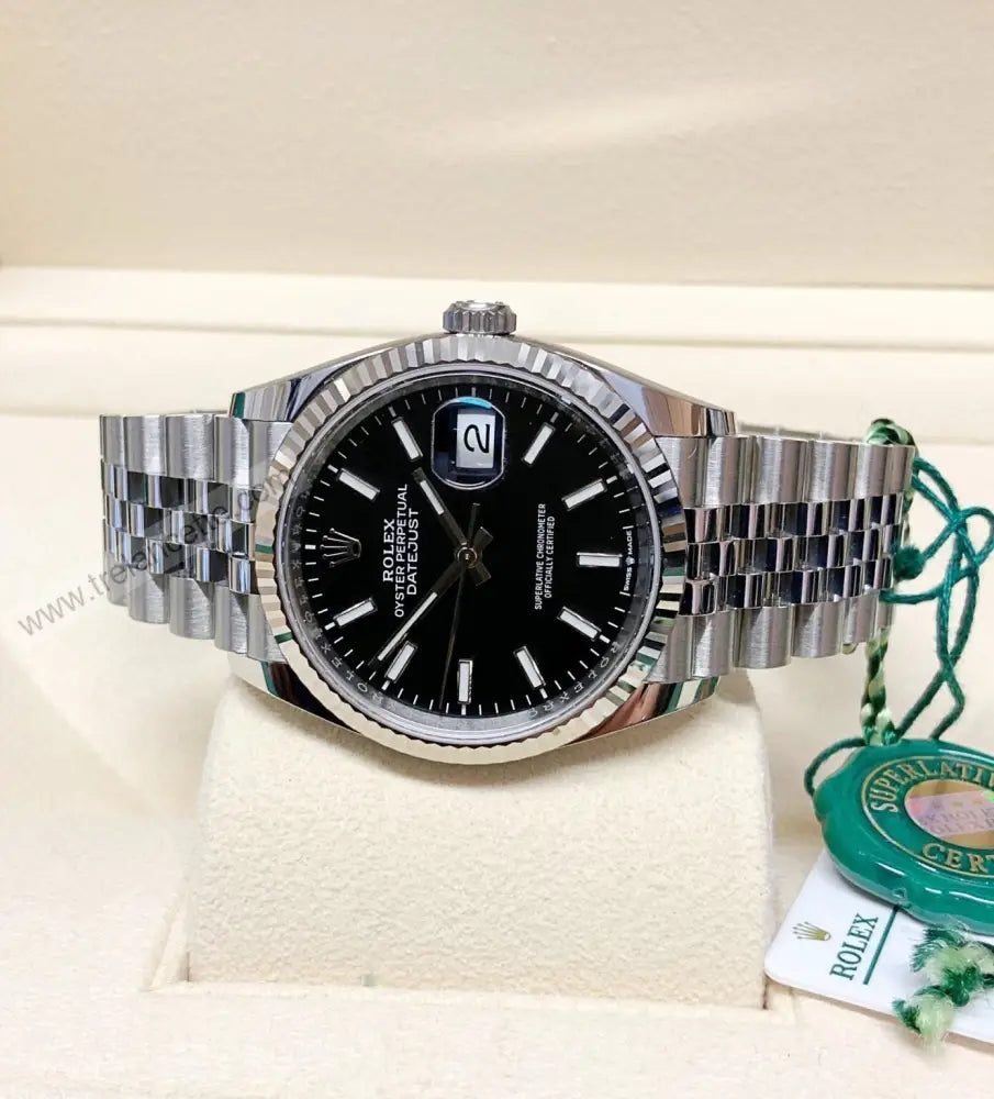 Datejust 41Mm Jubile Nero Orologi Da Polso