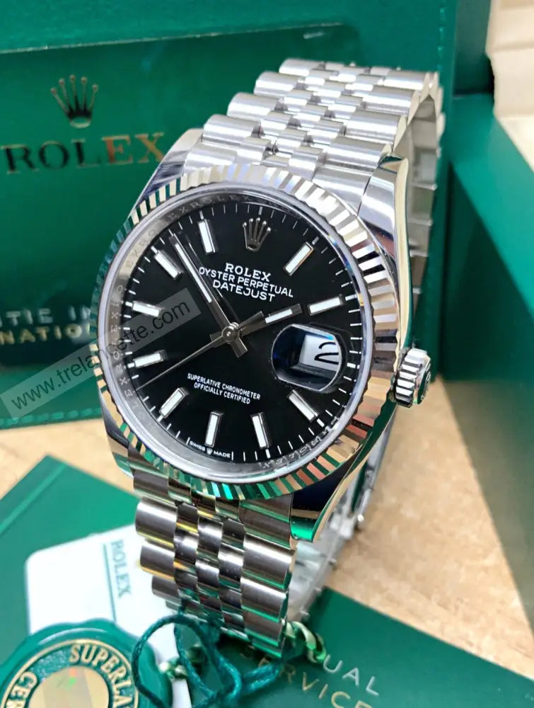 Datejust 41Mm Jubile Nero Orologi Da Polso