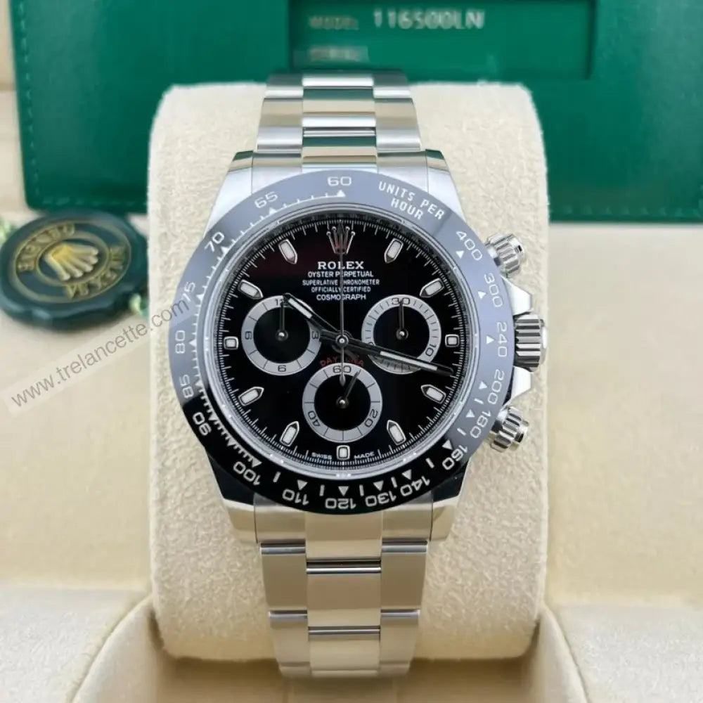 Daytona Acciaio Crono Ceramica Nero Orologi Da Polso