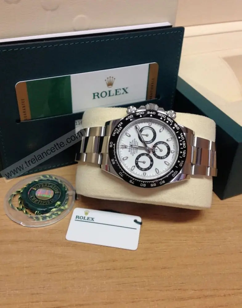 Daytona Crono Acciaio Ceramica Bianco Orologi Da Polso