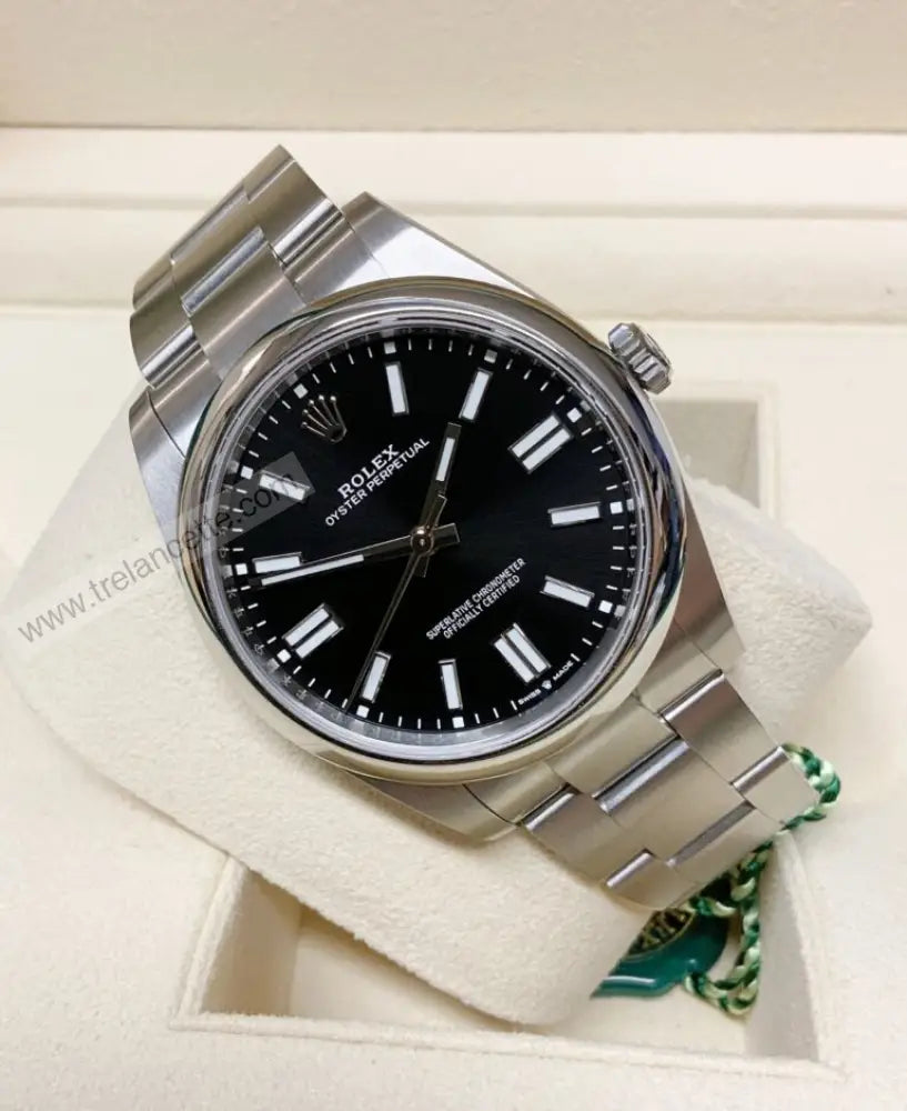 Oyster Perpetual 41Mm Nero Orologi Da Polso