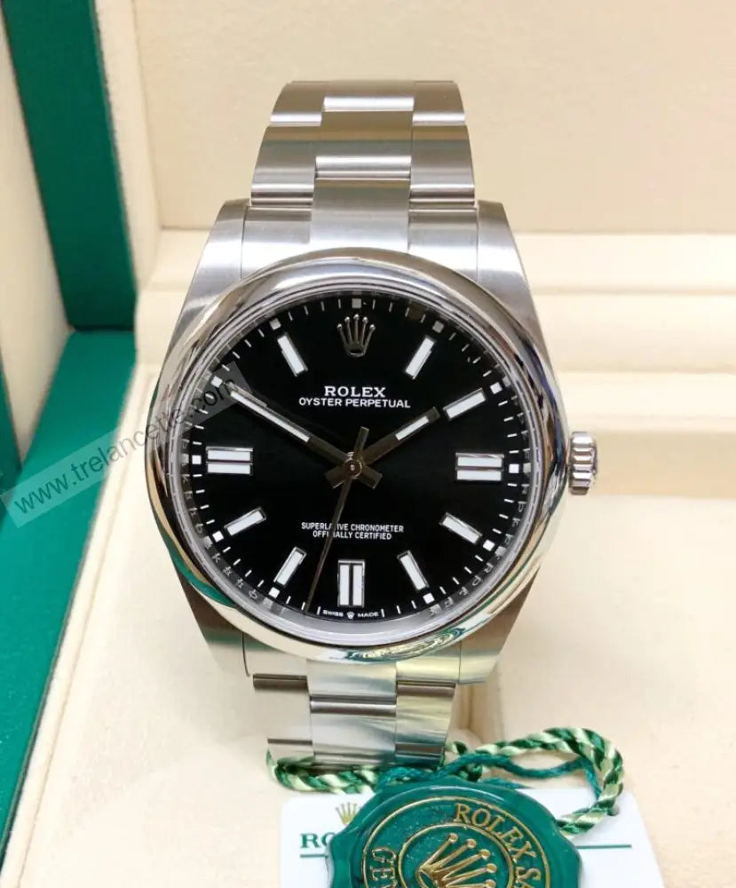 Oyster Perpetual 41Mm Nero Orologi Da Polso