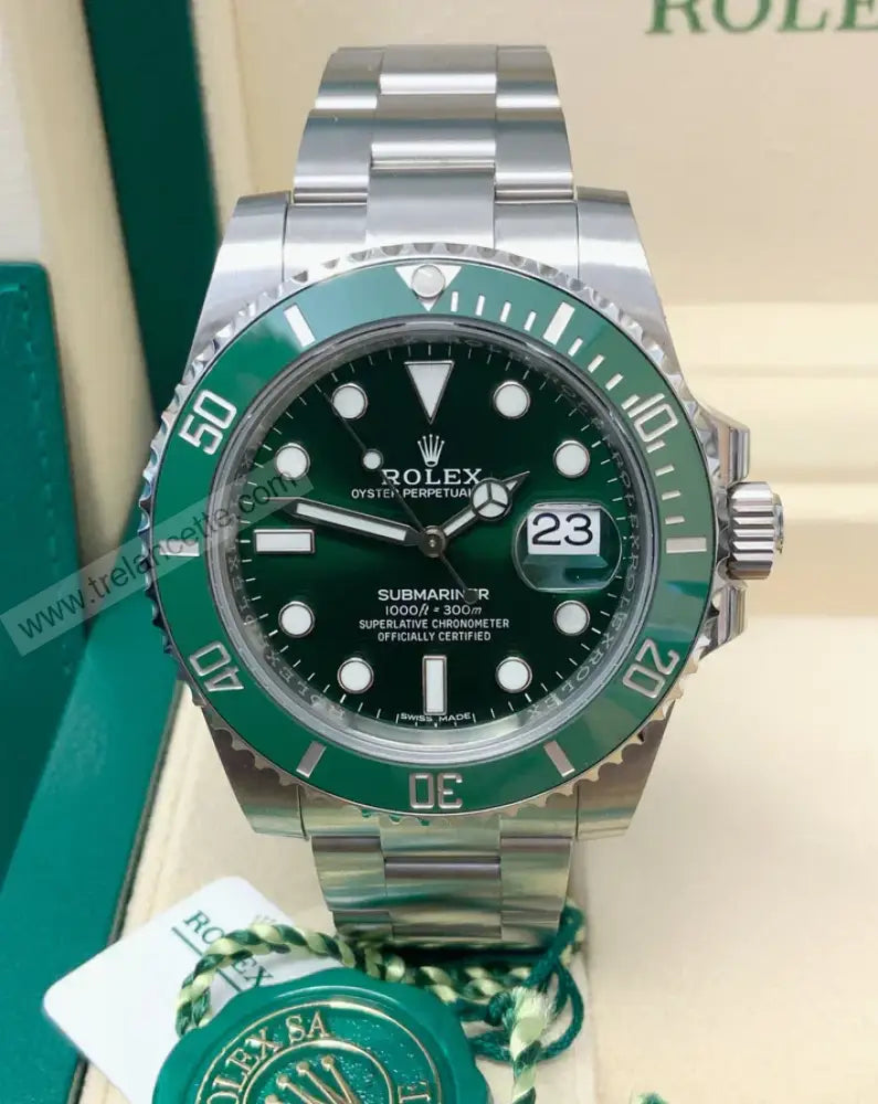 Submariner Verde Hulk 40Mm Orologi Da Polso