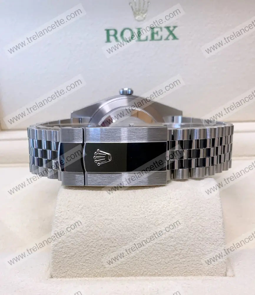 Datejust 36Mm Acciaio Blu Con Brillantini Orologi Da Polso