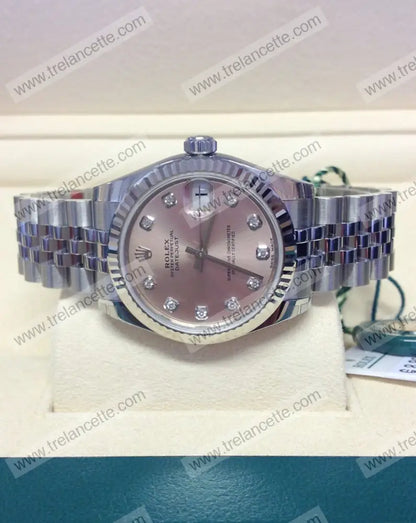 Datejust 36Mm Acciaio Pink Con Brillantini Orologi Da Polso