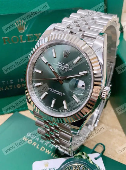 Datejust 36Mm Jubile Mint Green Orologi Da Polso