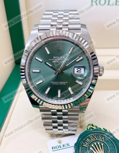 Datejust 36Mm Jubile Mint Green Orologi Da Polso