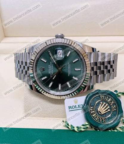 Datejust 41Mm Jubile Mint Green Orologi Da Polso