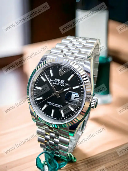 Datejust 41Mm Jubile Nero Orologi Da Polso