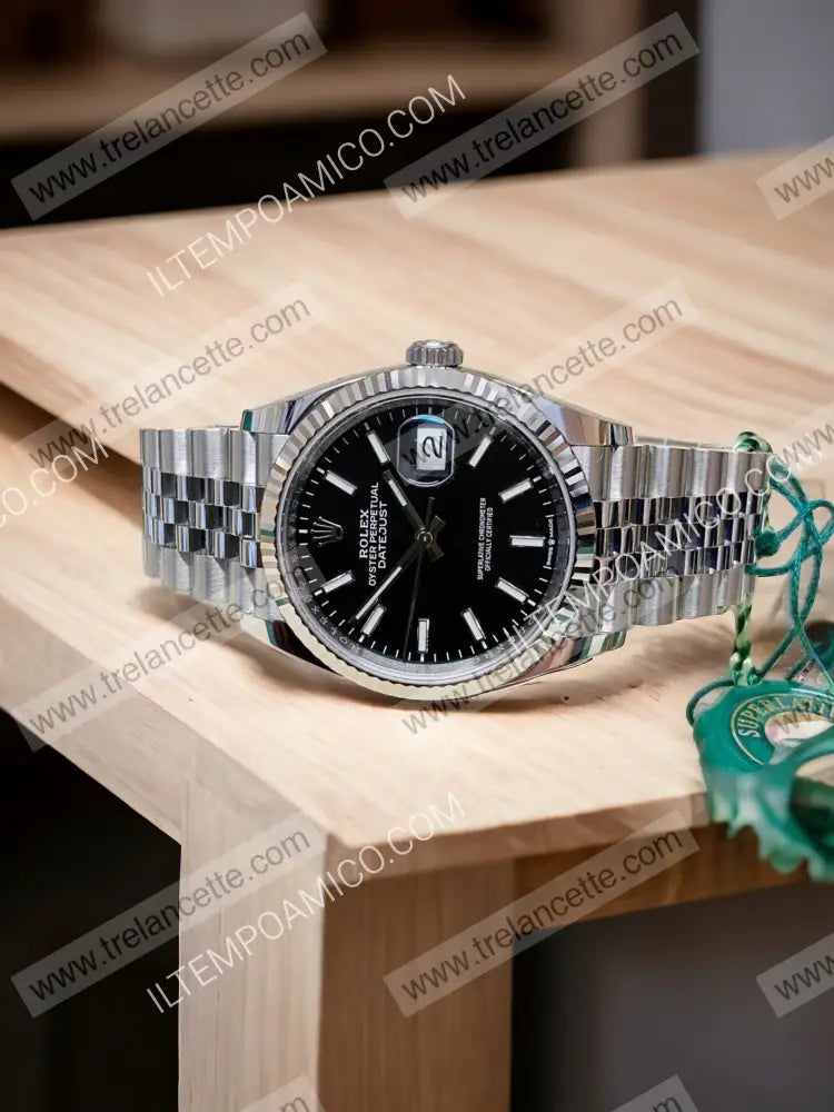 Datejust 41Mm Jubile Nero Orologi Da Polso