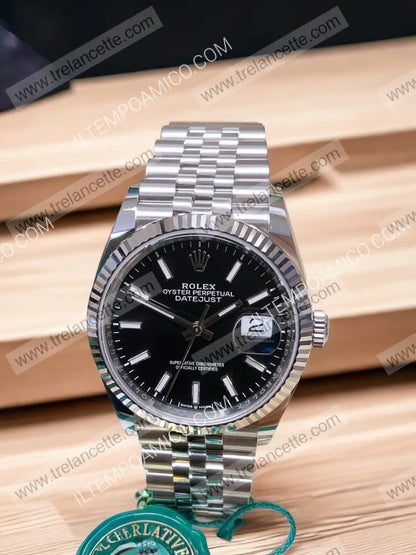 Datejust 41Mm Jubile Nero Orologi Da Polso