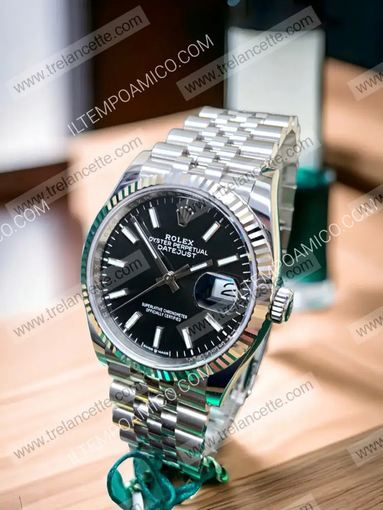 Datejust 41Mm Jubile Nero Orologi Da Polso