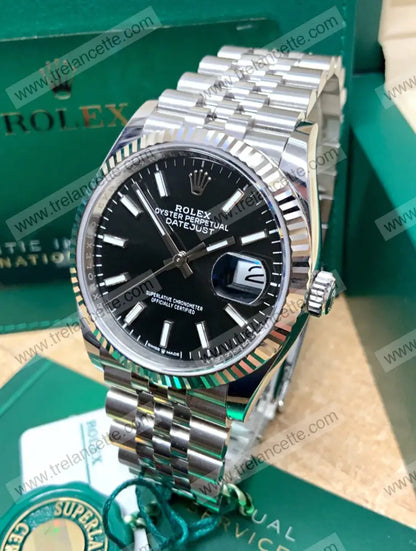 Datejust 41Mm Jubile Nero Orologi Da Polso