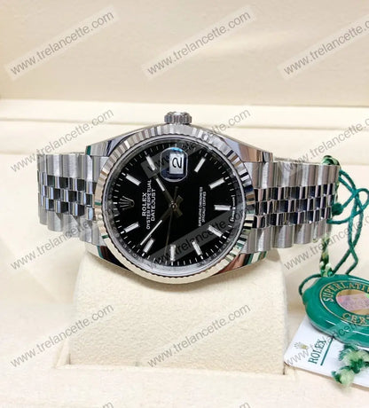 Datejust 41Mm Jubile Nero Orologi Da Polso