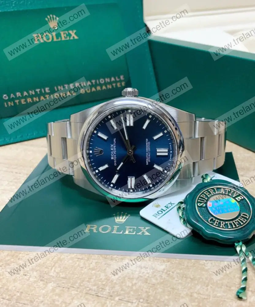 Oyster Perpetual 36Mm Blu Orologi Da Polso