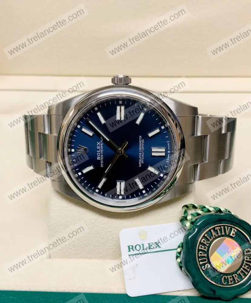 Oyster Perpetual 36Mm Blu Orologi Da Polso