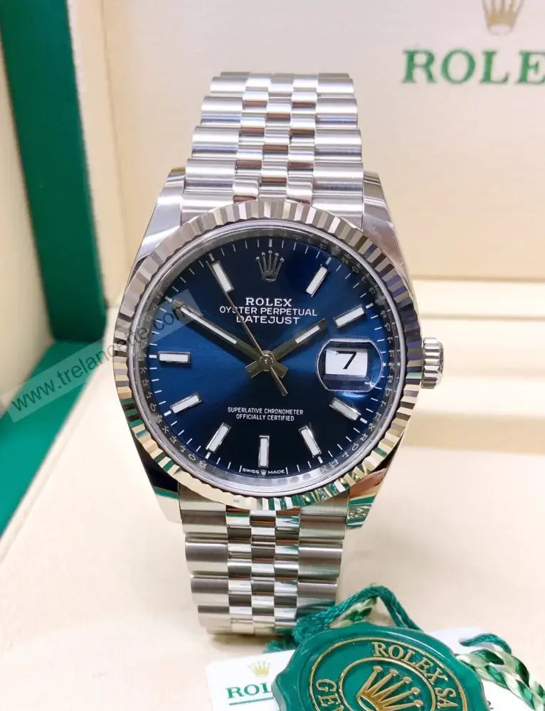 Repliche Rolex Datejust 36mm blu - Trelancette