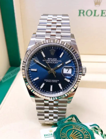 Repliche Rolex Datejust 36mm blu - Trelancette