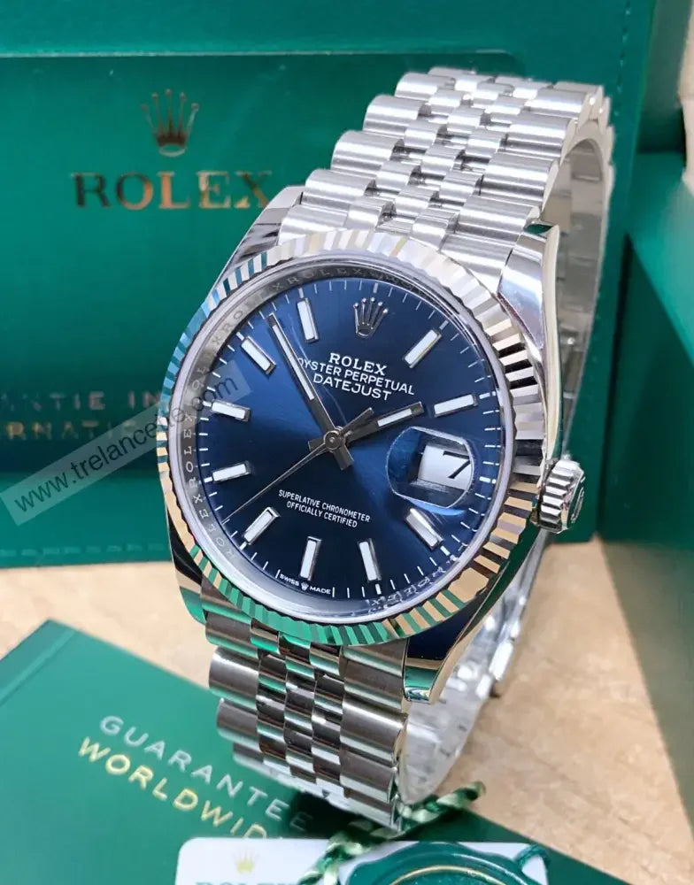 Repliche Rolex Datejust 36mm blu - Trelancette
