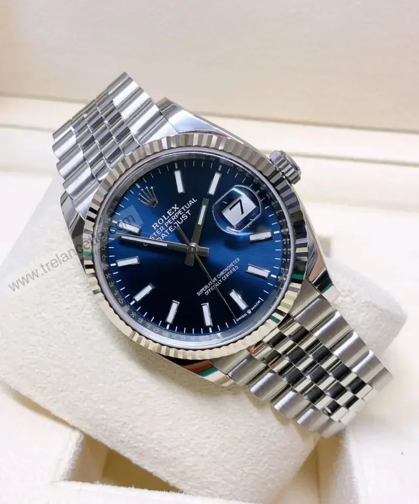 Repliche Rolex Datejust 36mm blu - Trelancette