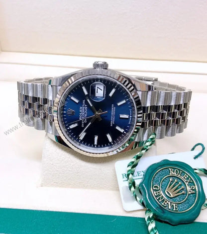 Repliche Rolex Datejust 36mm blu - Trelancette