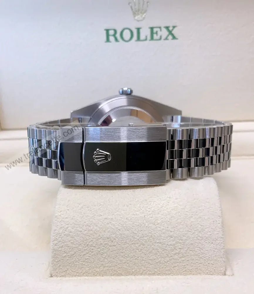Repliche Rolex Datejust 36mm blu con brillantini - Trelancette