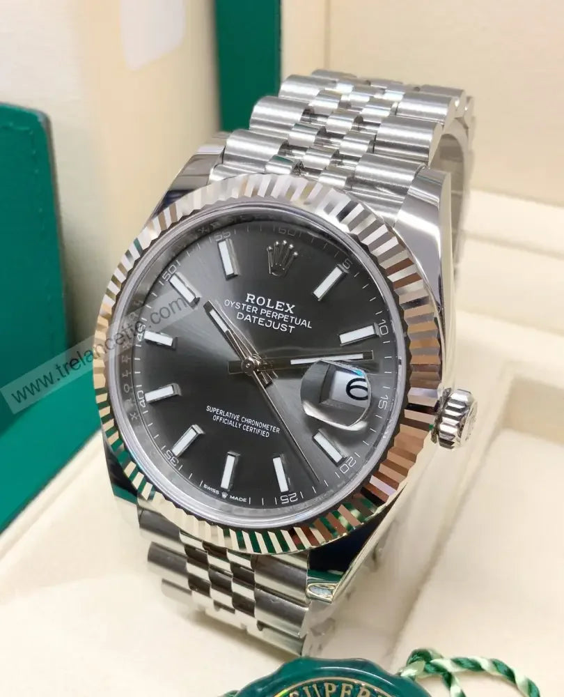Repliche Rolex Datejust 36mm grigio jubilee - Trelancette