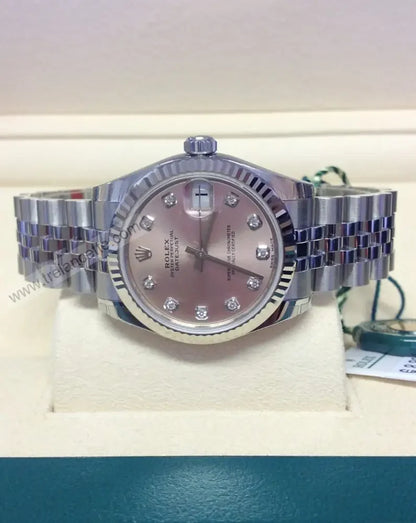 Repliche Rolex Datejust 36mm rosa brillantini - Trelancette