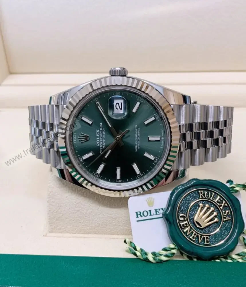 Repliche Rolex Datejust 36mm verde jubilee - Trelancette