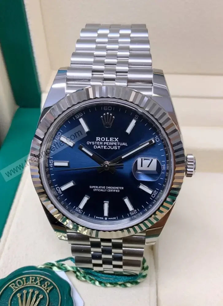 Repliche Rolex Datejust 41mm blu - Trelancette