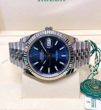 Repliche Rolex Datejust 41mm blu - Trelancette