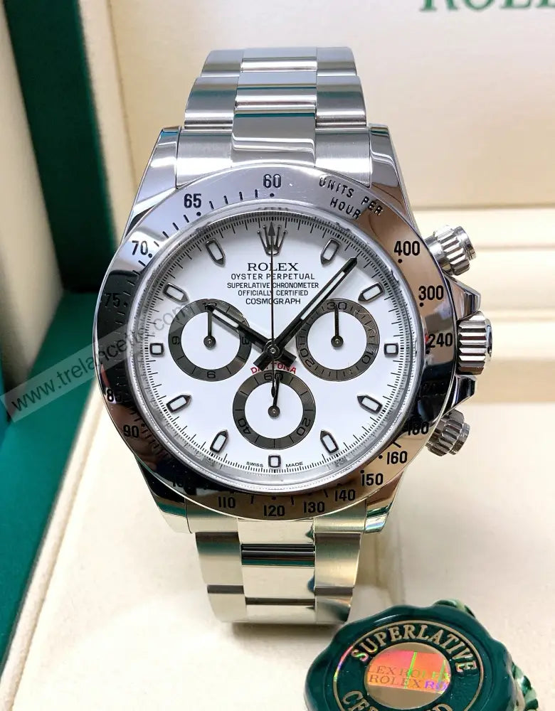 Repliche Rolex Daytona acciaio bianco - Trelancette