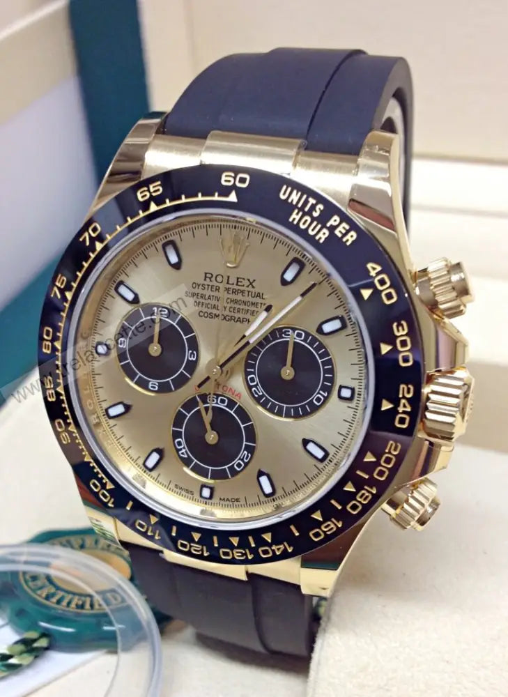 Repliche Rolex Daytona gomma oro - Trelancette