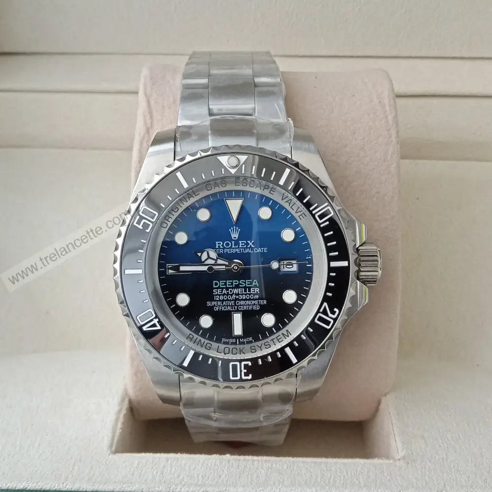 Repliche Rolex Deepsea 44mm blu/nero - Trelancette
