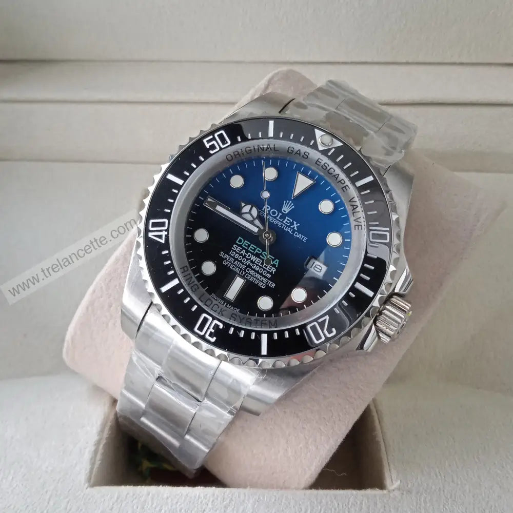 Repliche Rolex Deepsea 44mm blu/nero - Trelancette