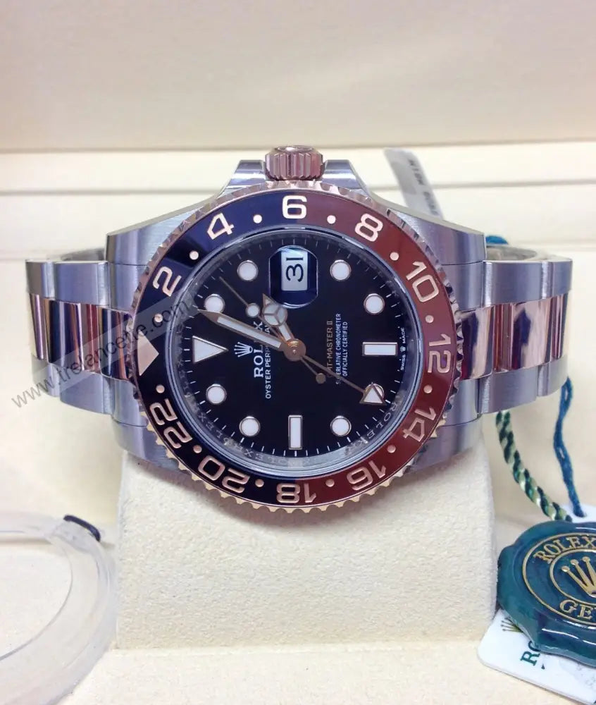 Repliche Rolex Gmt acciaio e oro rosa - Trelancette