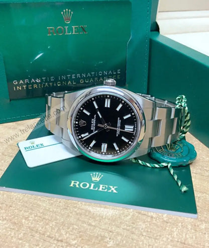 Repliche Rolex Perpetual 41mm nero - Trelancette