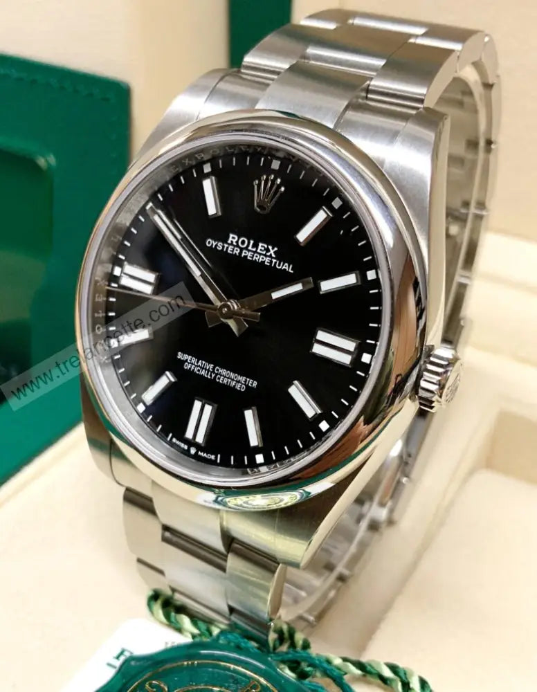 Repliche Rolex Perpetual 41mm nero - Trelancette