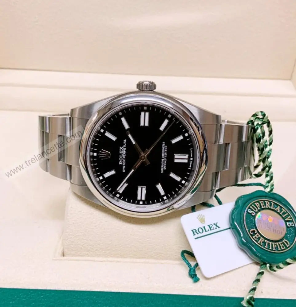 Repliche Rolex Perpetual 41mm nero - Trelancette