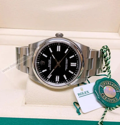 Repliche Rolex Perpetual 41mm nero - Trelancette