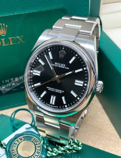 Repliche Rolex Perpetual 41mm nero - Trelancette