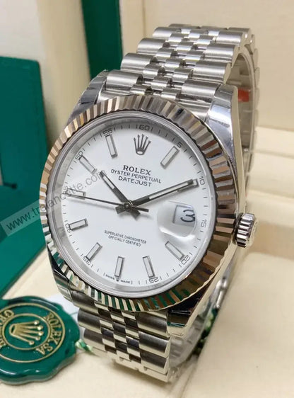 Repliche Rolex Datejust 36mm bianco jubilee - Trelancette
