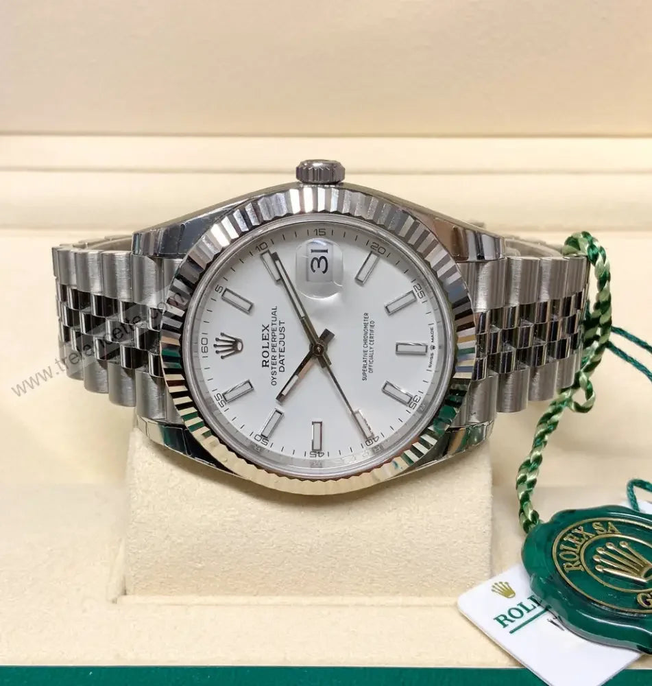 Repliche Rolex Datejust 36mm bianco jubilee - Trelancette